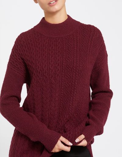 Longline Cable Knit Sweater thumbnail