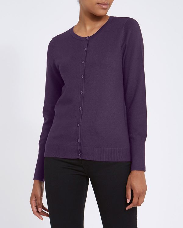 Dunnes Stores | Purple Button Cardigan