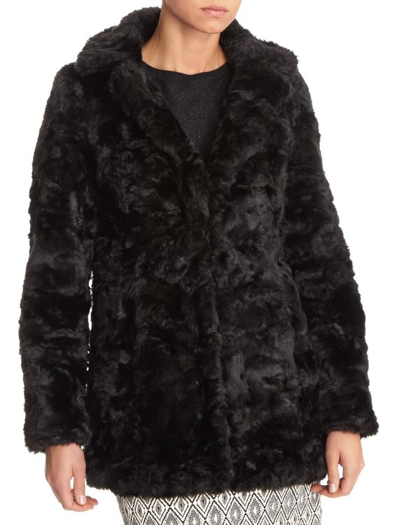 Dunnes Stores | Black Faux Fur Coat
