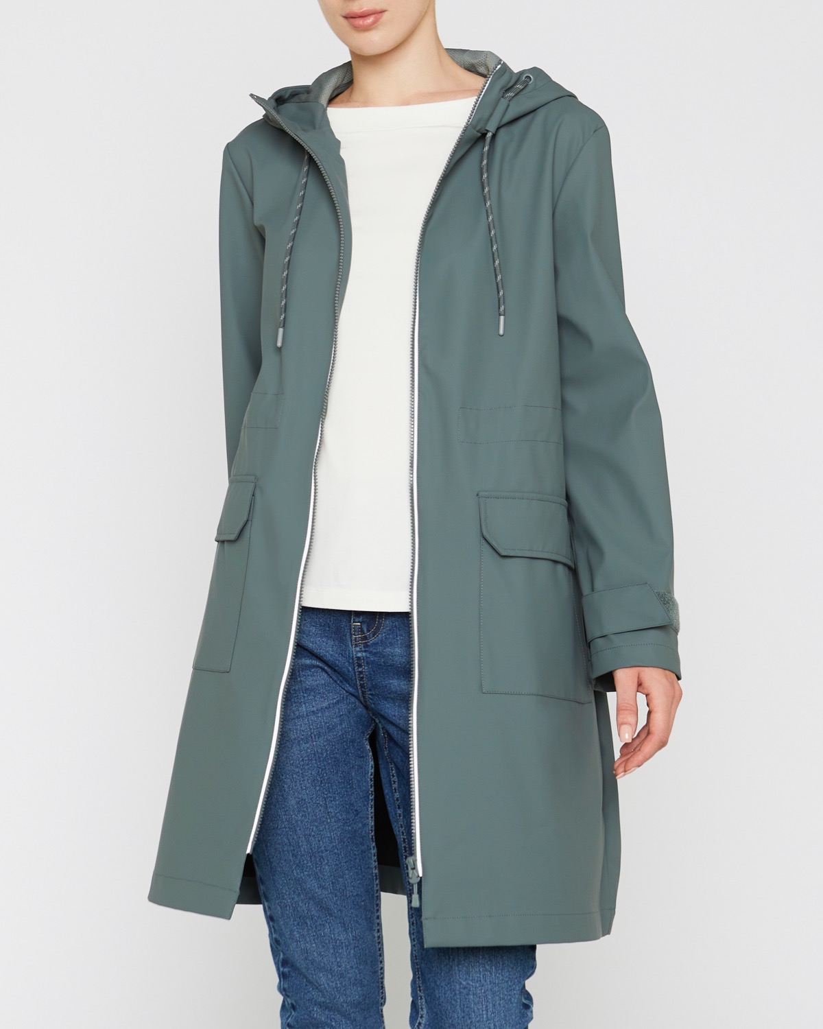Dunnes Stores | Khaki Long Raincoat with Cinched Waist