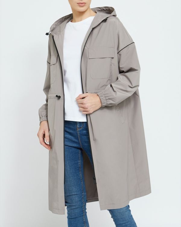 Lightweight Longline Hooded Parka Coat