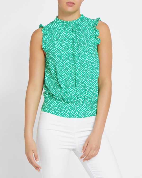 Frill Spotted Top