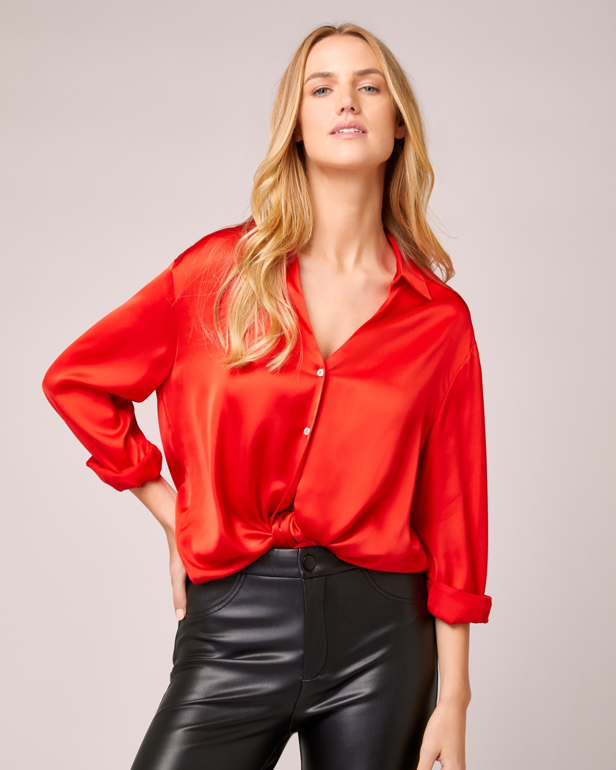 Dunnes Stores | Red Satin Shirt