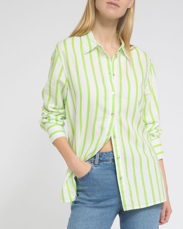 Stripe Linen Mix Shirt