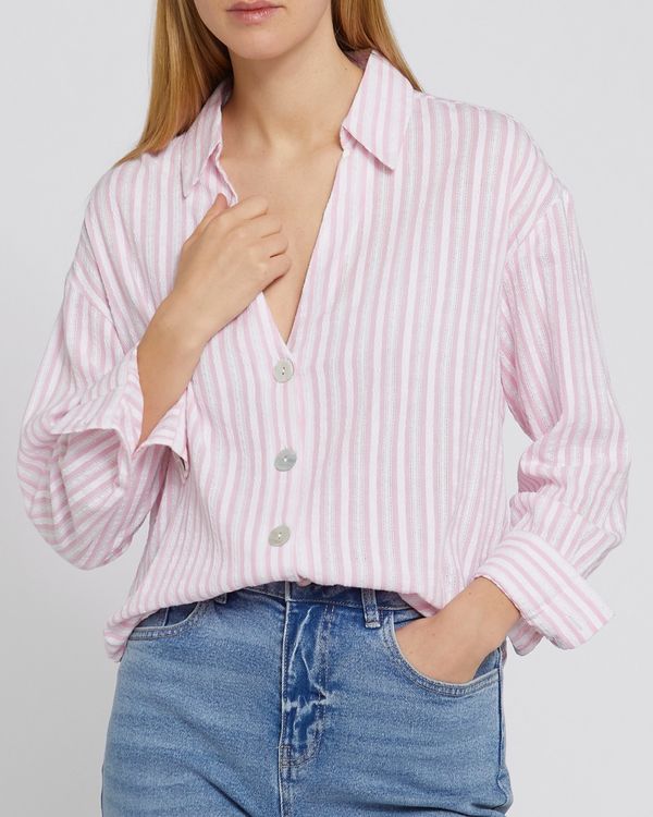 Pure Cotton Stripe Textured Shirt