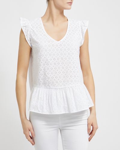 Peplum Embroidery Lace Detail Top thumbnail