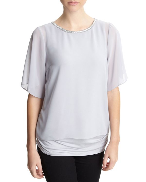 Contrast Trim Double Layer Top