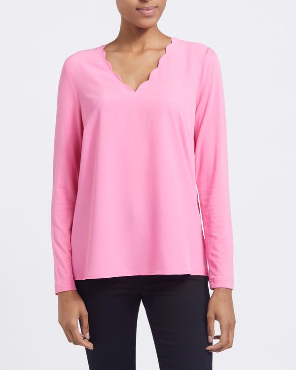 Scallop Jersey Top