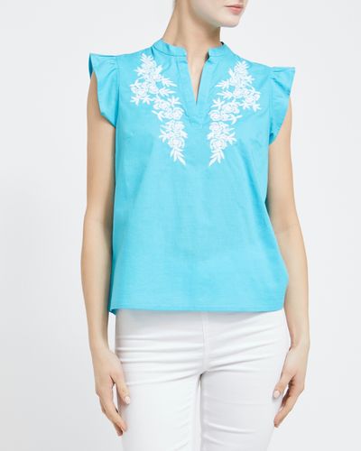 Embroidered Sleeveless Top thumbnail