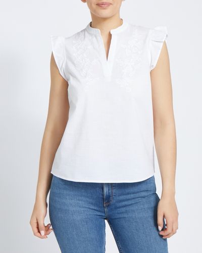 Embroidered Sleeveless Top thumbnail