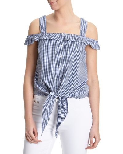 Gingham Bardot With Tie Front thumbnail