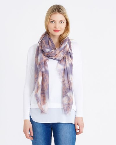 Gallery Blurred Floral Print Scarf thumbnail