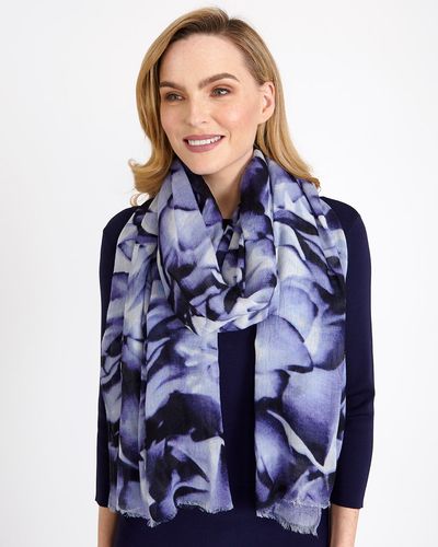 Gallery Blue Floral Scarf thumbnail