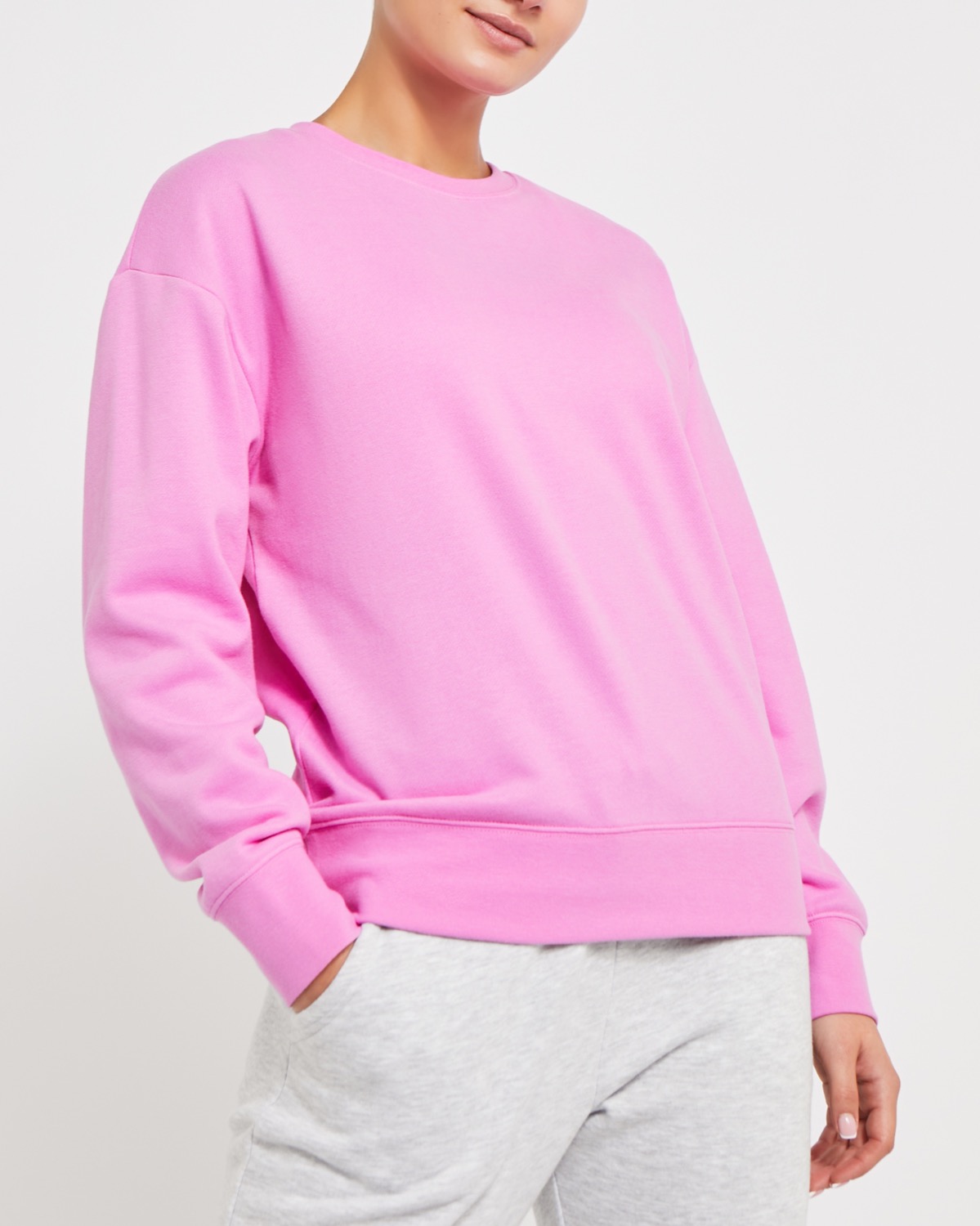 Dunnes Womens Pink Nylon Cropped T-Shirt Size L Round Neck Pullover - –  Preworn Ltd