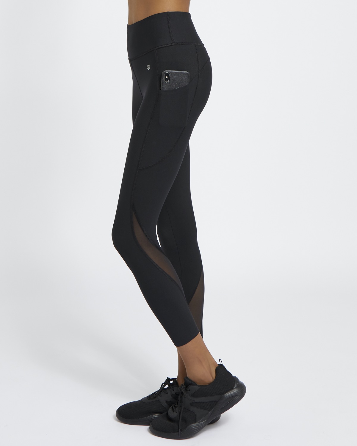 Feminine Power Floral Textured Double-Layered Leggings (Black) · NanaMacs
