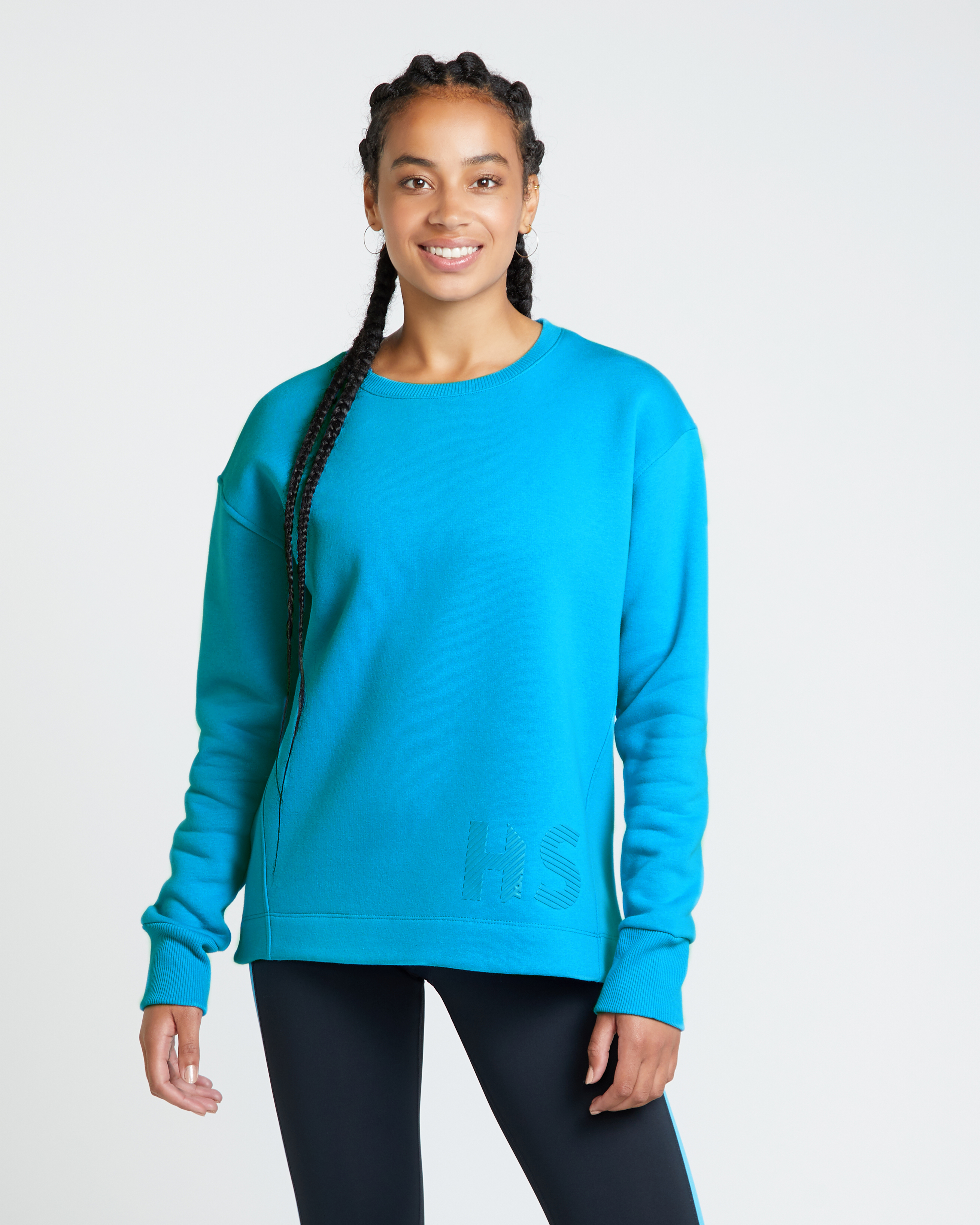 Dunnes Stores | Bright-turq Helen Steele HS Crew-Neck Sweatshirt