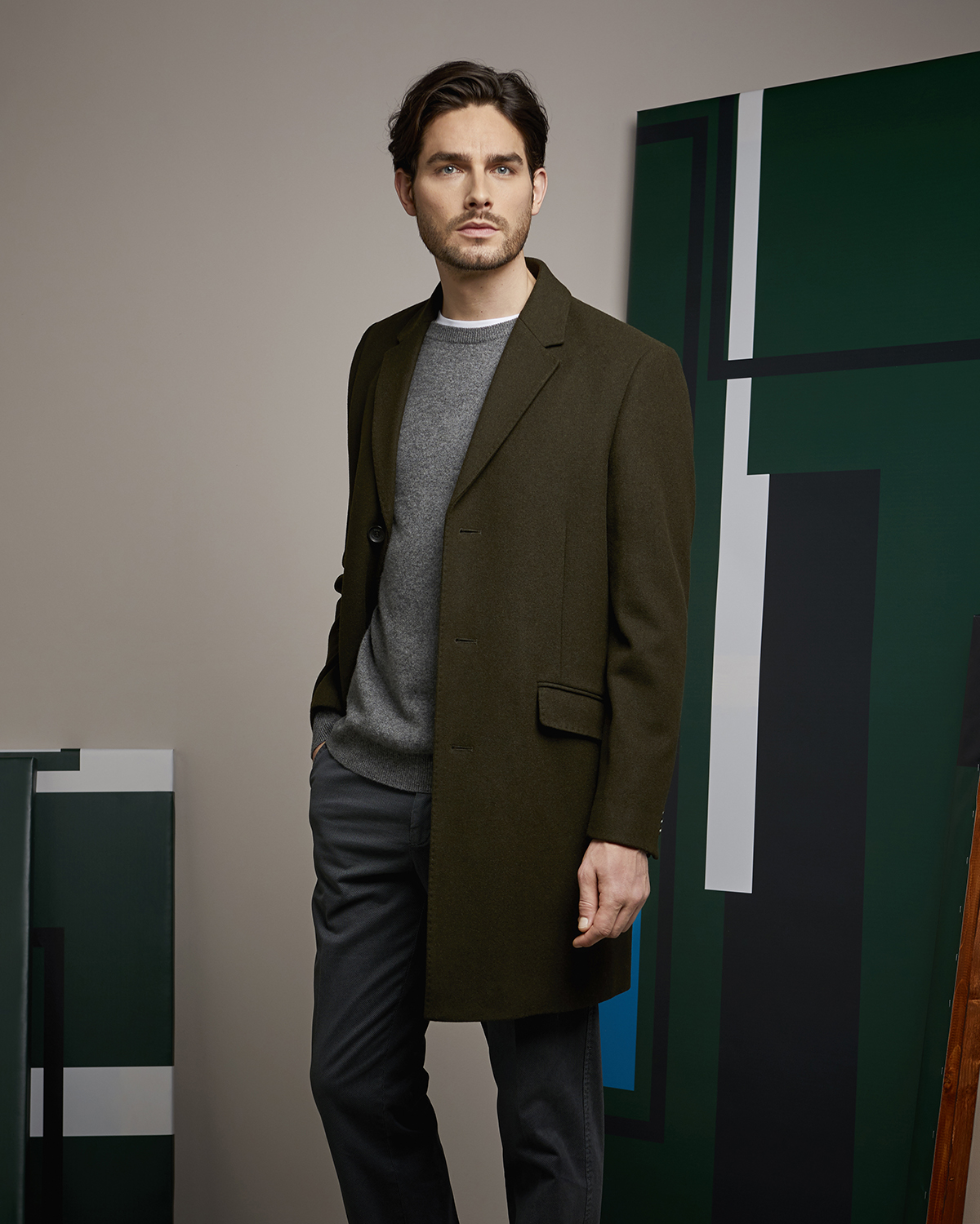 Dunnes Stores | Green Paul Costelloe Living Green Overcoat