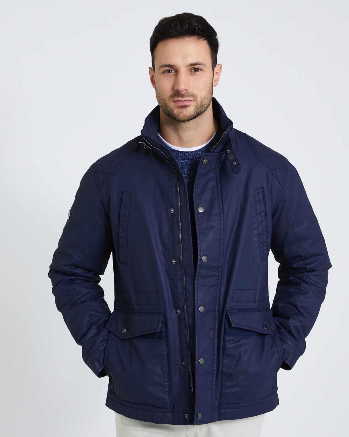 Dunnes Stores | Navy Paul Costelloe Living Carbon Waxed Jacket