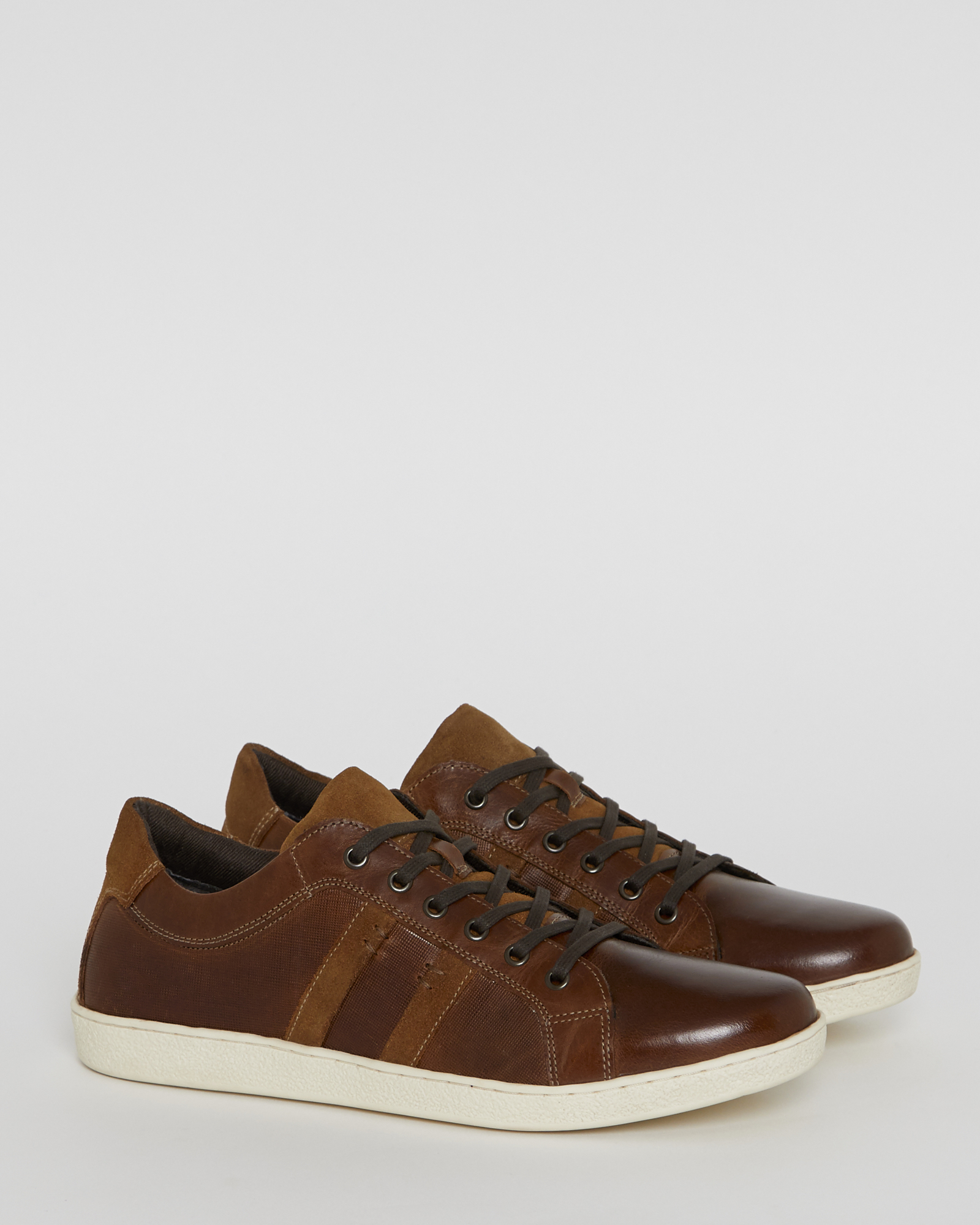 Dunnes Stores | Brown Paul Costelloe Living Leather Trainers