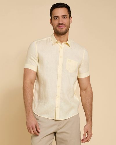 Paul Costelloe Living Short Sleeve Pure Linen Shirt thumbnail