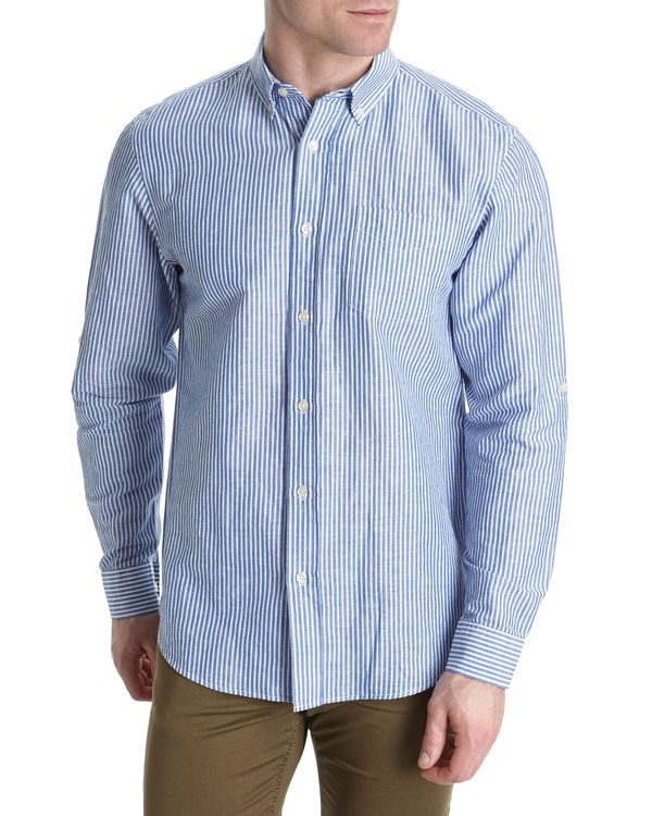 Paul Costelloe Living Cotton Linen Stripe Shirt