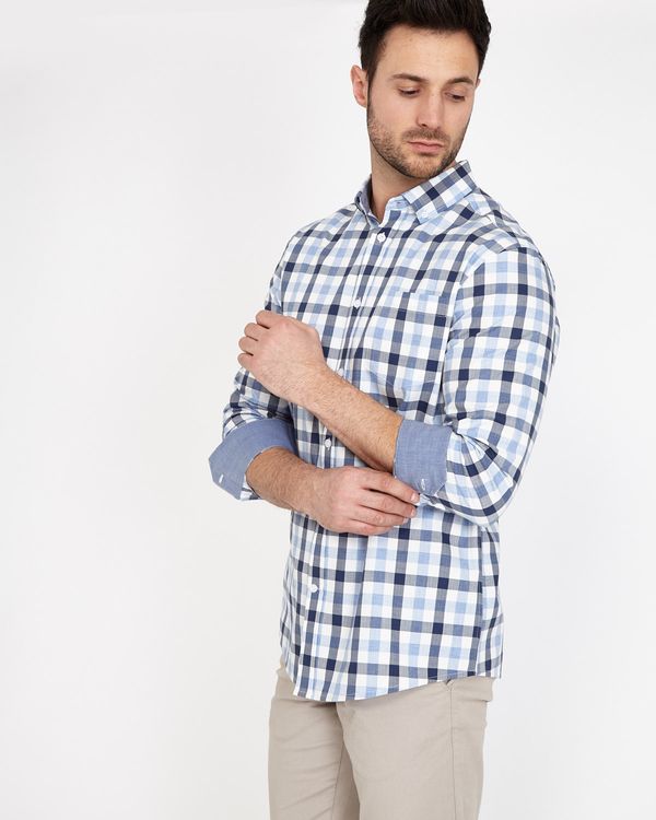 Paul Costelloe Living Regular Fit Soft Flannel Check Shirt