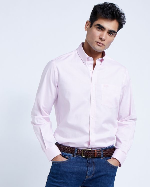 Dunnes Stores | Pink Paul Costelloe Living Pink Stretch Oxford Shirt