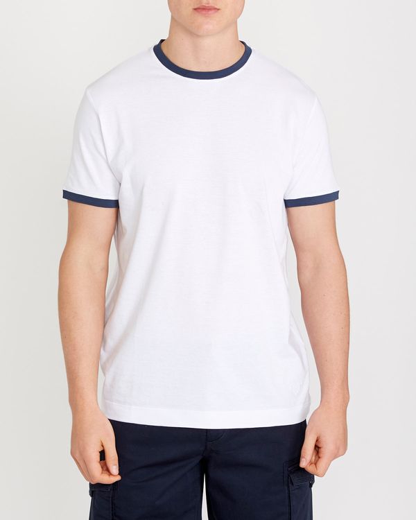 Paul Costelloe Living Ribbed Contrast Collar T-Shirt