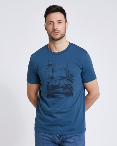 Paul Costelloe Living Teal Printed T-Shirt thumbnail