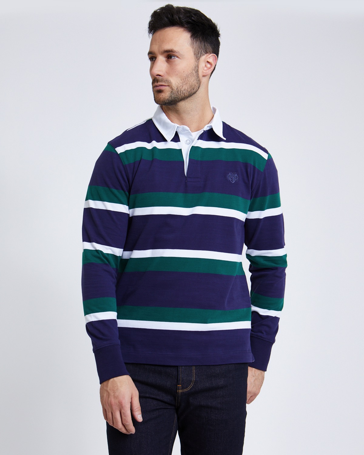 Dunnes Stores | Green Paul Costelloe Living Green Stripe Rugby Shirt
