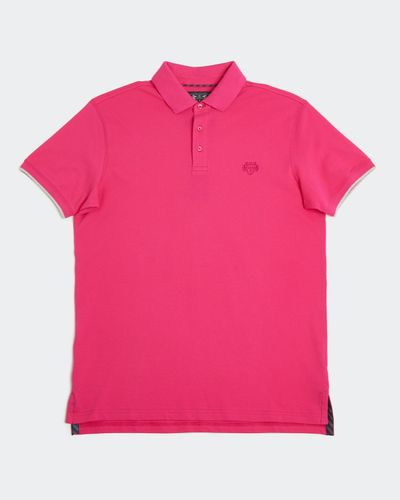 Paul Costelloe Living Pink Stretch Pique Polo thumbnail