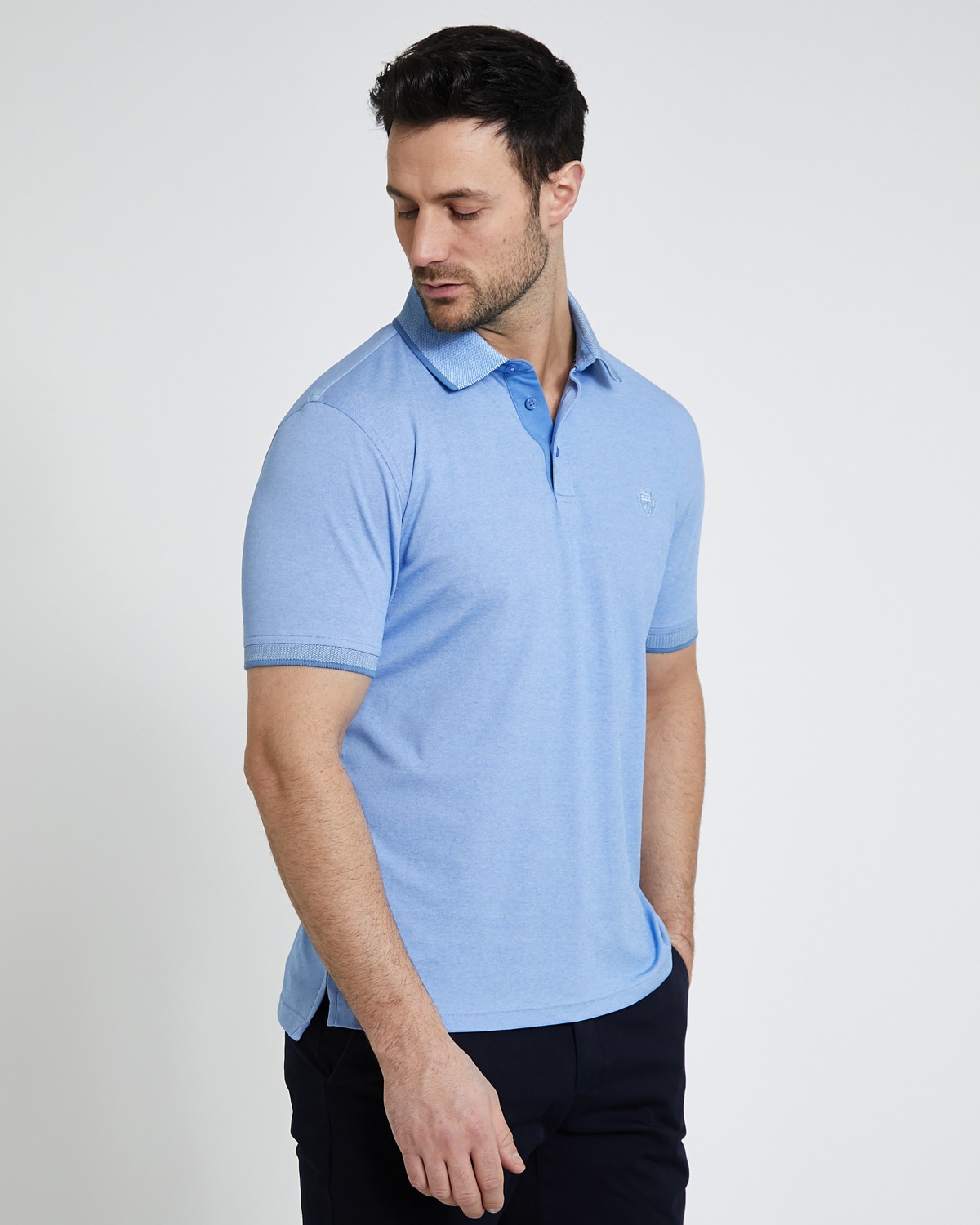 Dunnes Stores | Blue Paul Costelloe Living Blue Modal Pique Polo Shirt