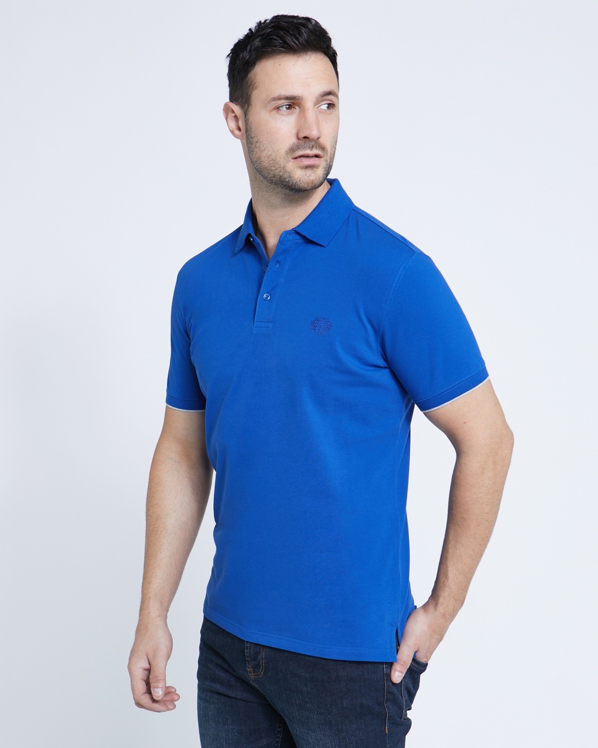 Dunnes Stores | Blue Paul Costelloe Living Blue Stretch Polo