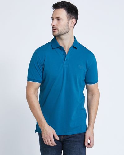 Paul Costelloe Living Teal Stretch Polo thumbnail