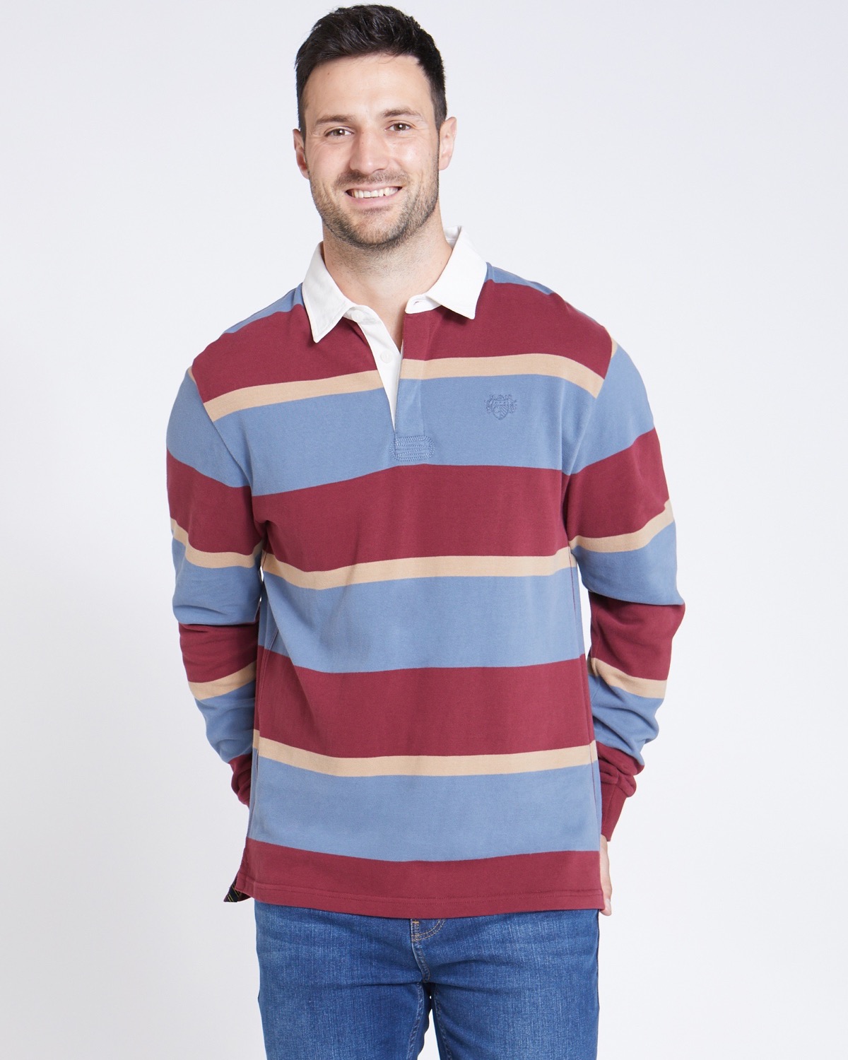 Dunnes Stores | Wine Paul Costelloe Living Wine Stripe Rugby Shirt