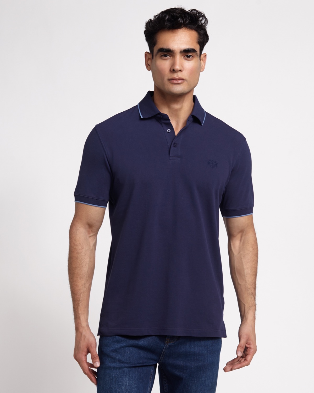 Dunnes Stores | Navy Paul Costelloe Living Stretch Pique Polo