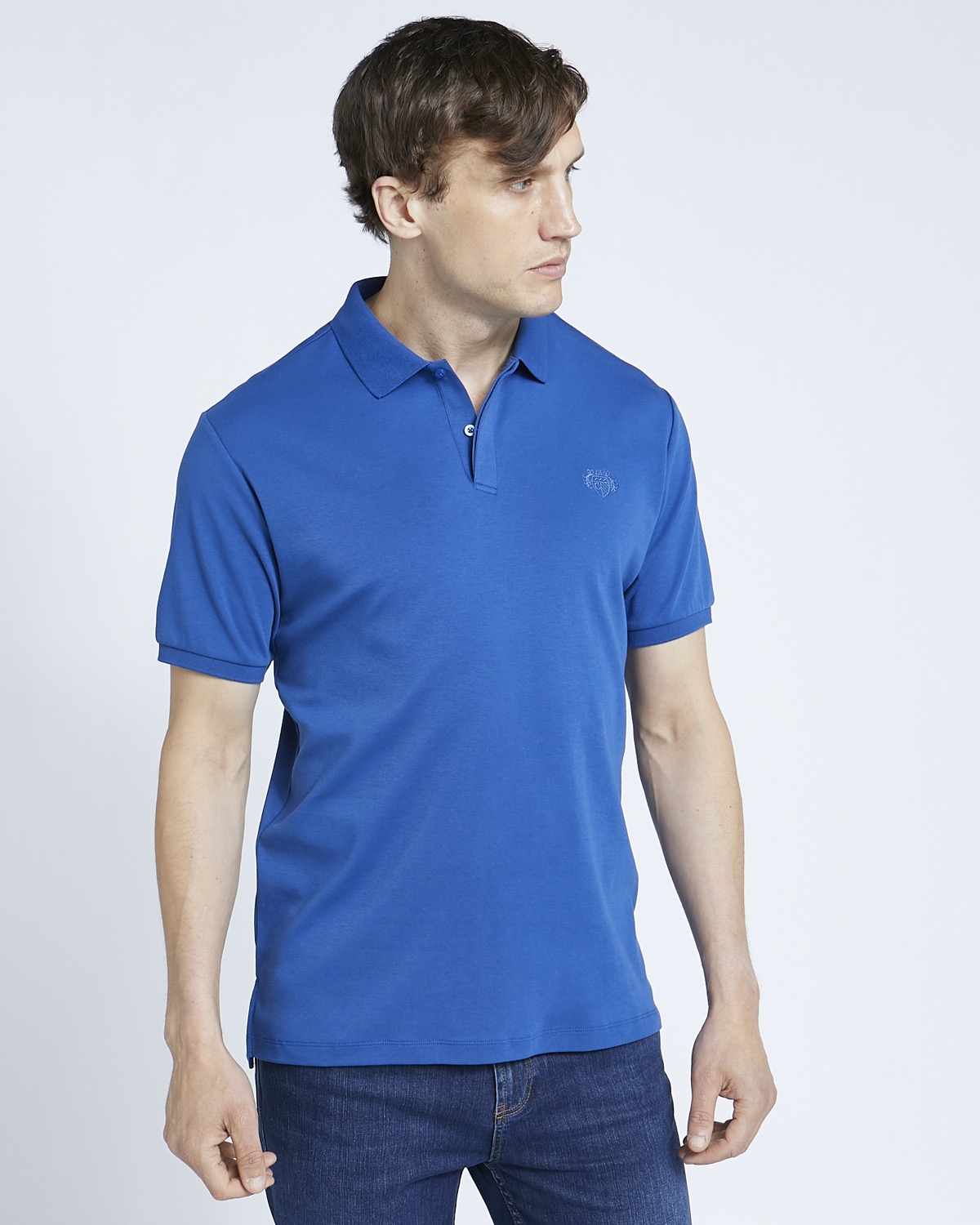 Dunnes Stores | Blue Paul Costelloe Living Blue Slim Fit Pima Polo