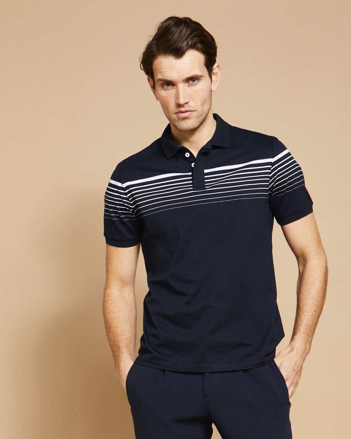 Dunnes Stores | Navy Paul Costelloe Living Navy Stripe Polo