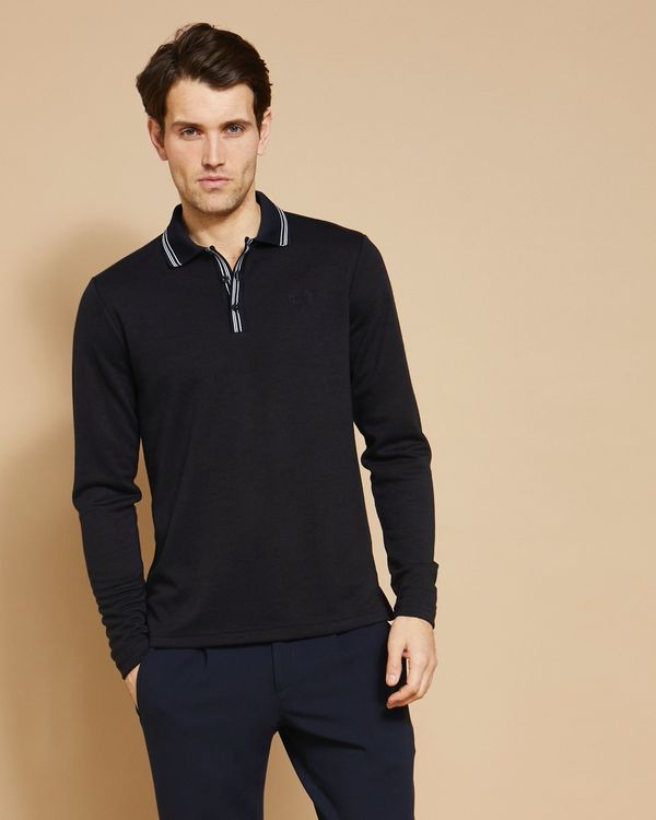 Dunnes Stores | Navy Paul Costelloe Living Navy Long-Sleeved Polo Shirt
