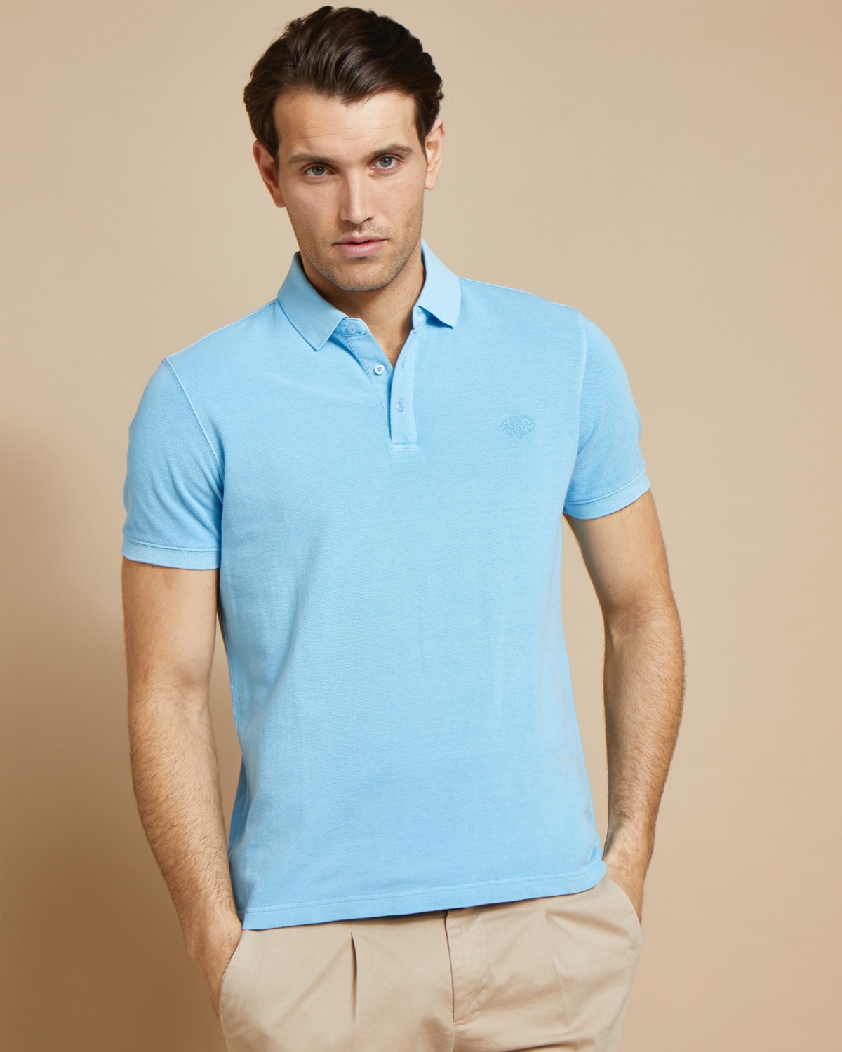 Dunnes Stores | Turquoise Paul Costelloe Living Pique Polo Shirt