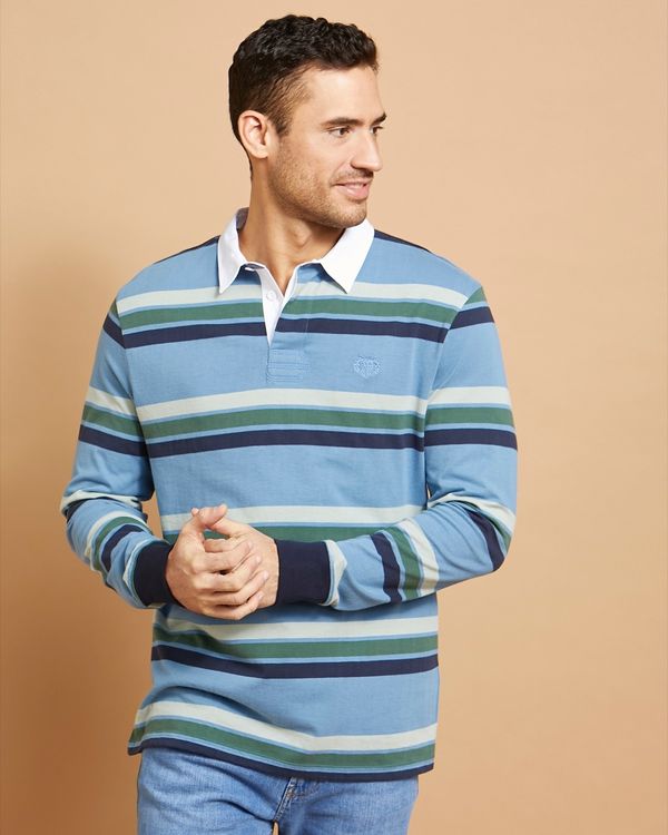 Dunnes Stores | Blue Paul Costelloe Living Blue Stripe Rugby Shirt