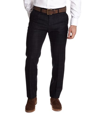 Paul Costelloe Living Charcoal Check Trousers thumbnail