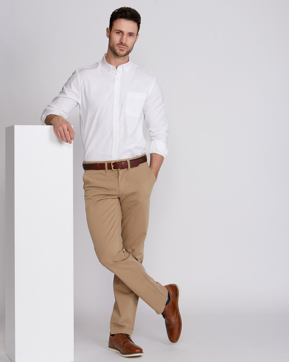 Dunnes Stores | Tan Paul Costelloe Living Straight Fit Fashion Chinos