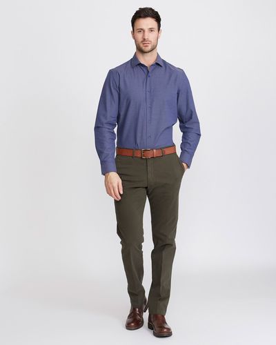 Paul Costelloe Living Garment Dyed Straight Fit Trouser thumbnail