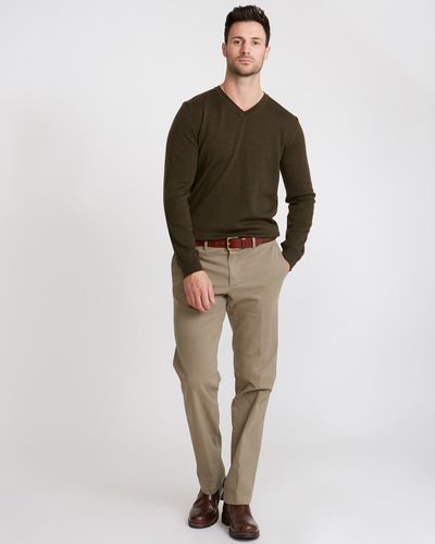 Paul Costelloe Living Garment Dyed Straight Fit Trouser thumbnail