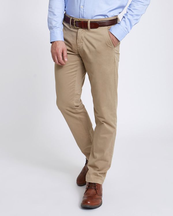 Paul Costelloe Living Tan Fashion Tailored Fit Chinos