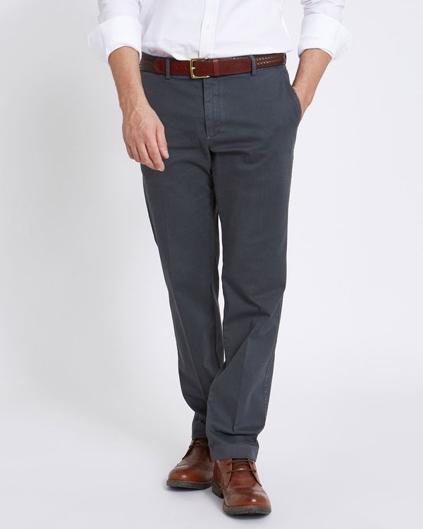 Paul Costelloe Living Straight Fit Stretch Textured Trousers