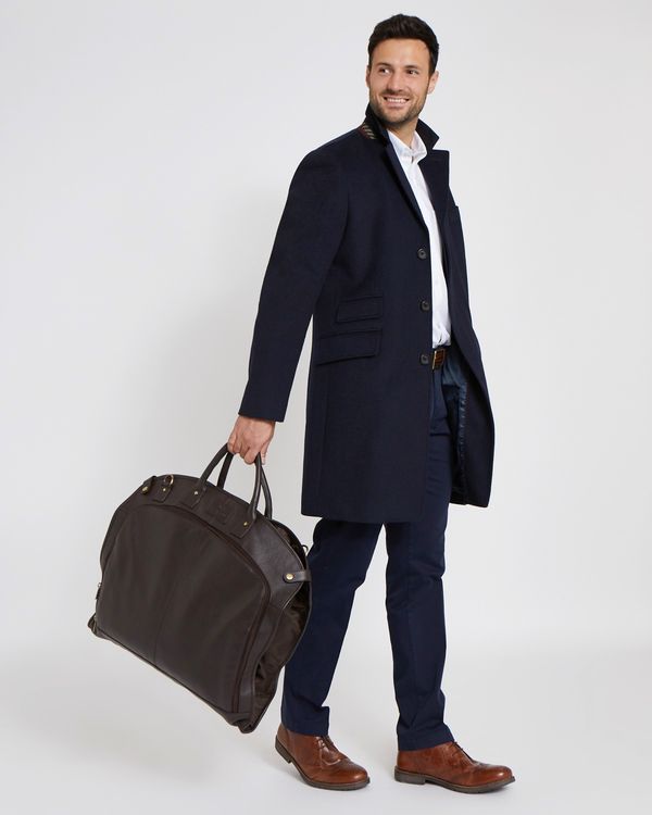 Paul Costelloe Living Brown Leather Suit Carrier