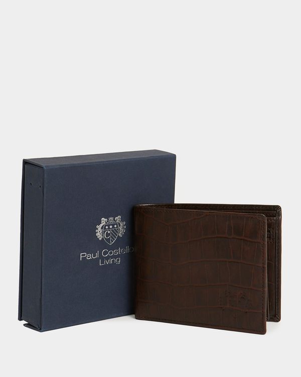 Paul Costelloe Living Leather Croc Brown Wallet