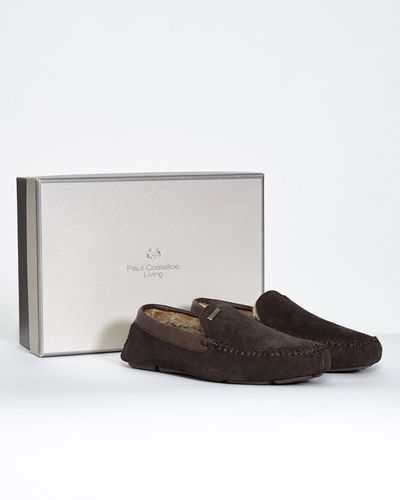 Paul Costelloe Living Suede Mocassin Slippers thumbnail